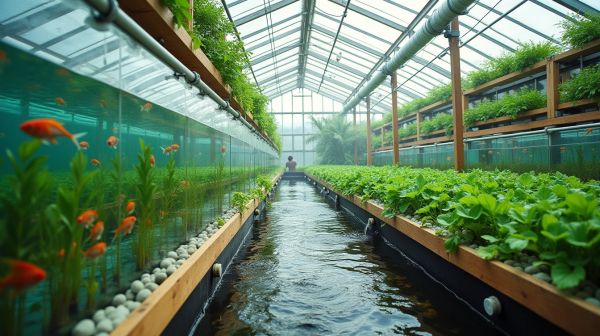 Aquaponie comme solution durable pour cultiver plantes et poissons