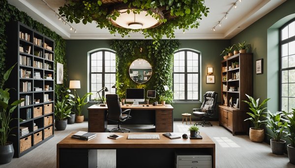 Décoration de bureau inspirée de la nature